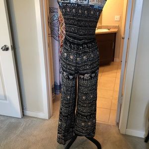 One piece romper with elephants